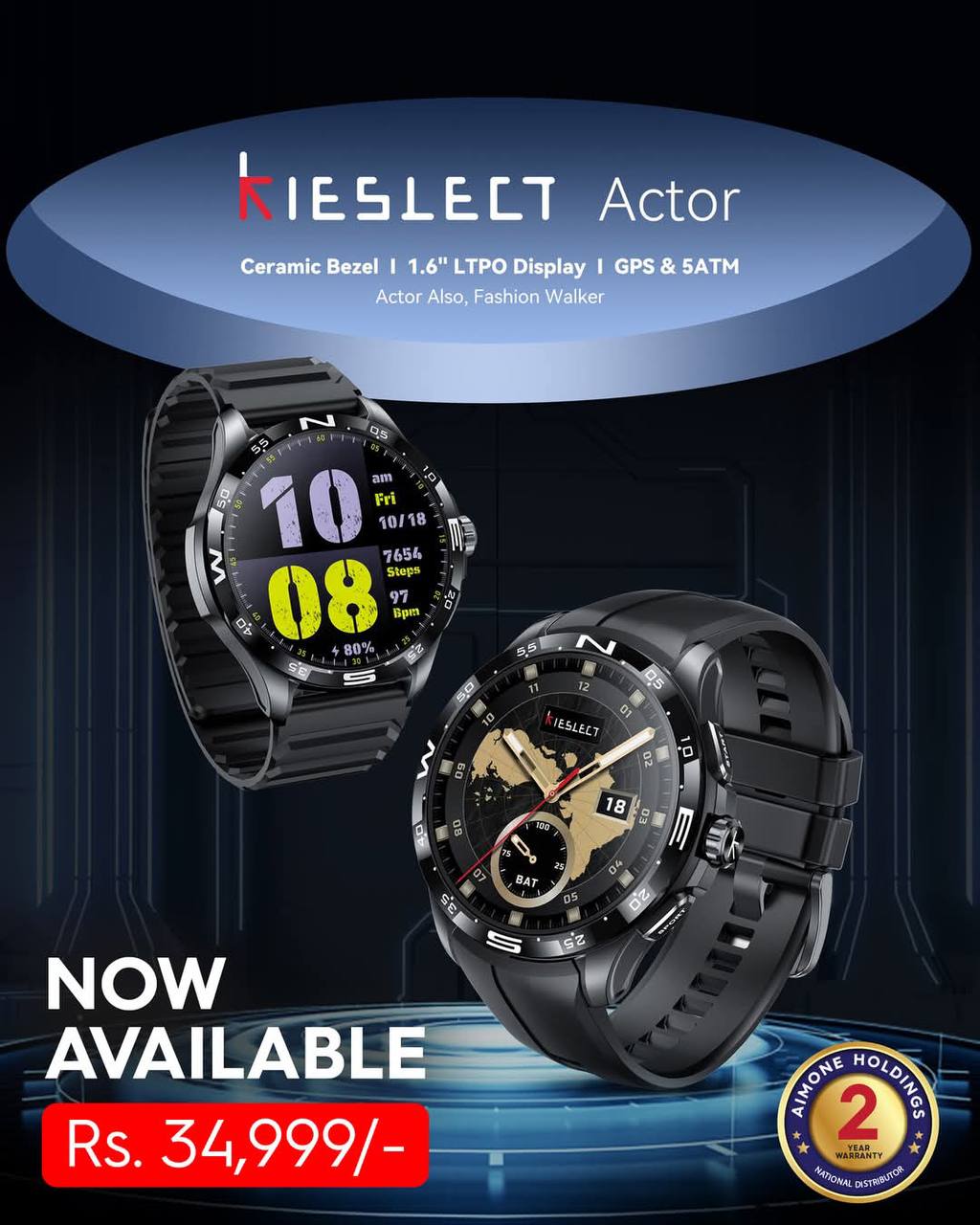 Kieslect Smart Calling Watch Actor 2 Year Warranty 1 Kieslect Smart Calling Watch Actor 2 Year Warranty