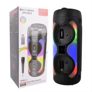 SING-E ZQS6232 Portable USB Rechargeable BT Speaker Dual 6.5 Inch Color-Changing RGB LED Light Party/Karaoke